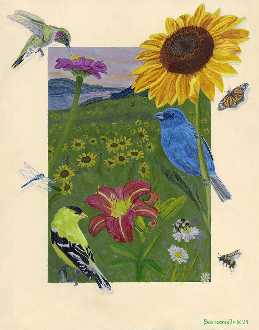 Living in Harmony - 14 x 11 - Acrylic on Canvas - Framed