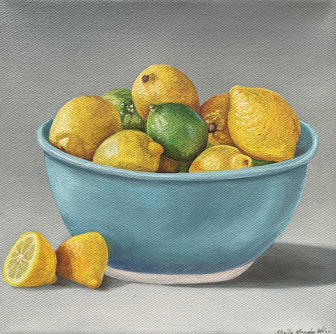 Lemons and Limes - 8x8 - Oil on Canvas