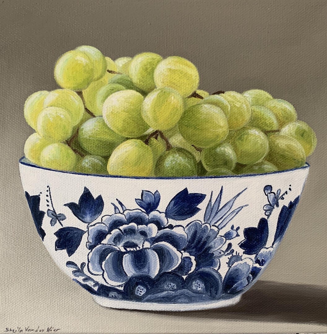 Delft Blue 1 - 8x8 - Oil on Canvas