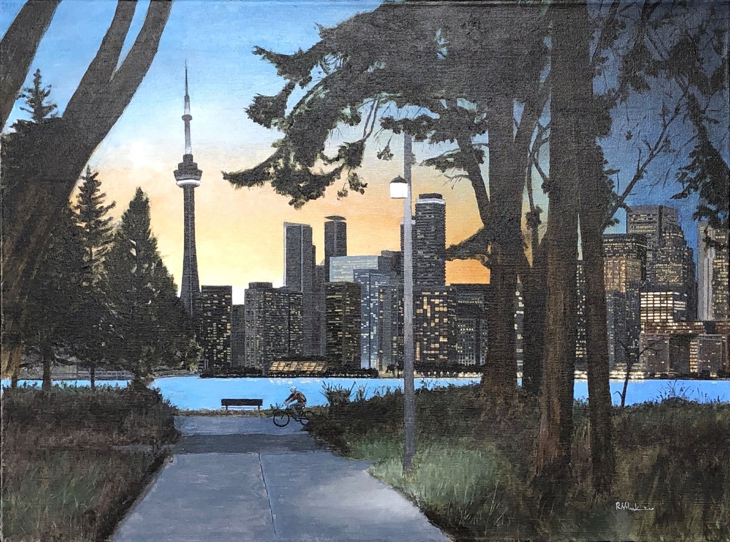 'algonquin twilight'  acrylic  18x24 - Ralph Mackenzie