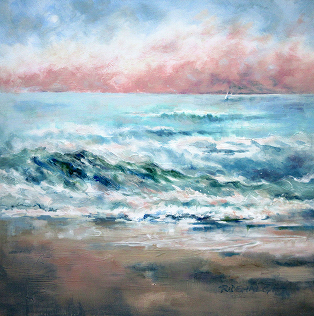 Siesta Key Sunrise - 24 x 24 - Acrylic on Canvas - Barbara Ridehalgh