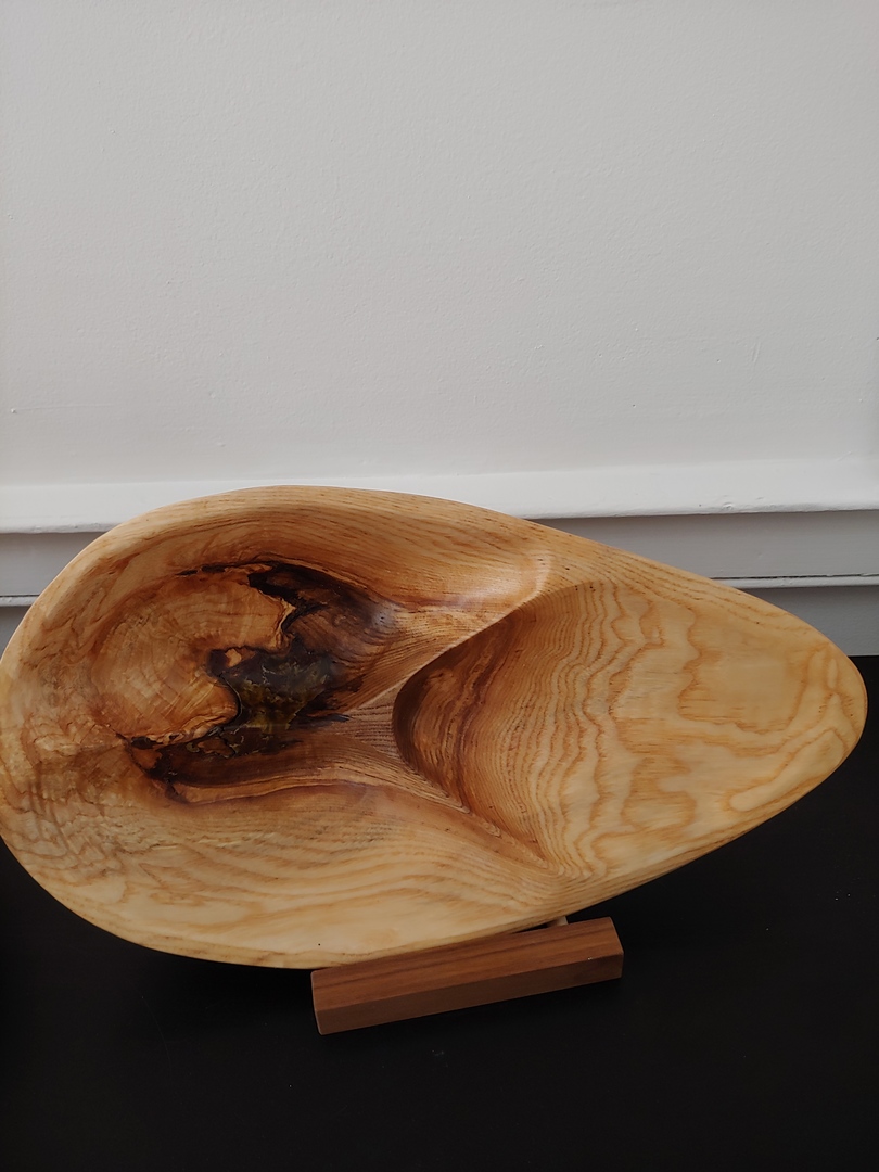 Carved Ashwood Serving Tray #1