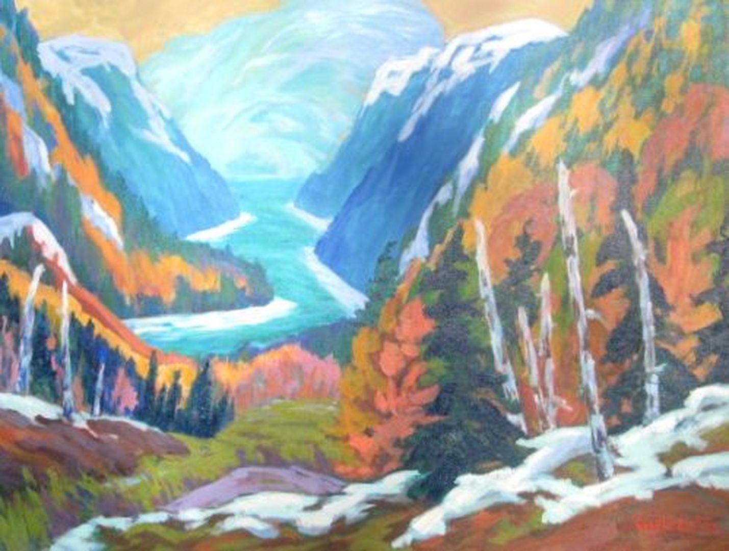 Les Hautes Gorges, Saguenay, QC (acrylic), 30 x 40  $5,000