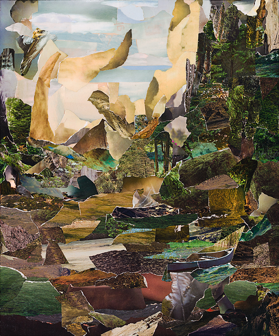 L'ange de la nature ( The Angel of Nature )- 24x20 - Collage (Oil) - Isabelle St. Roch