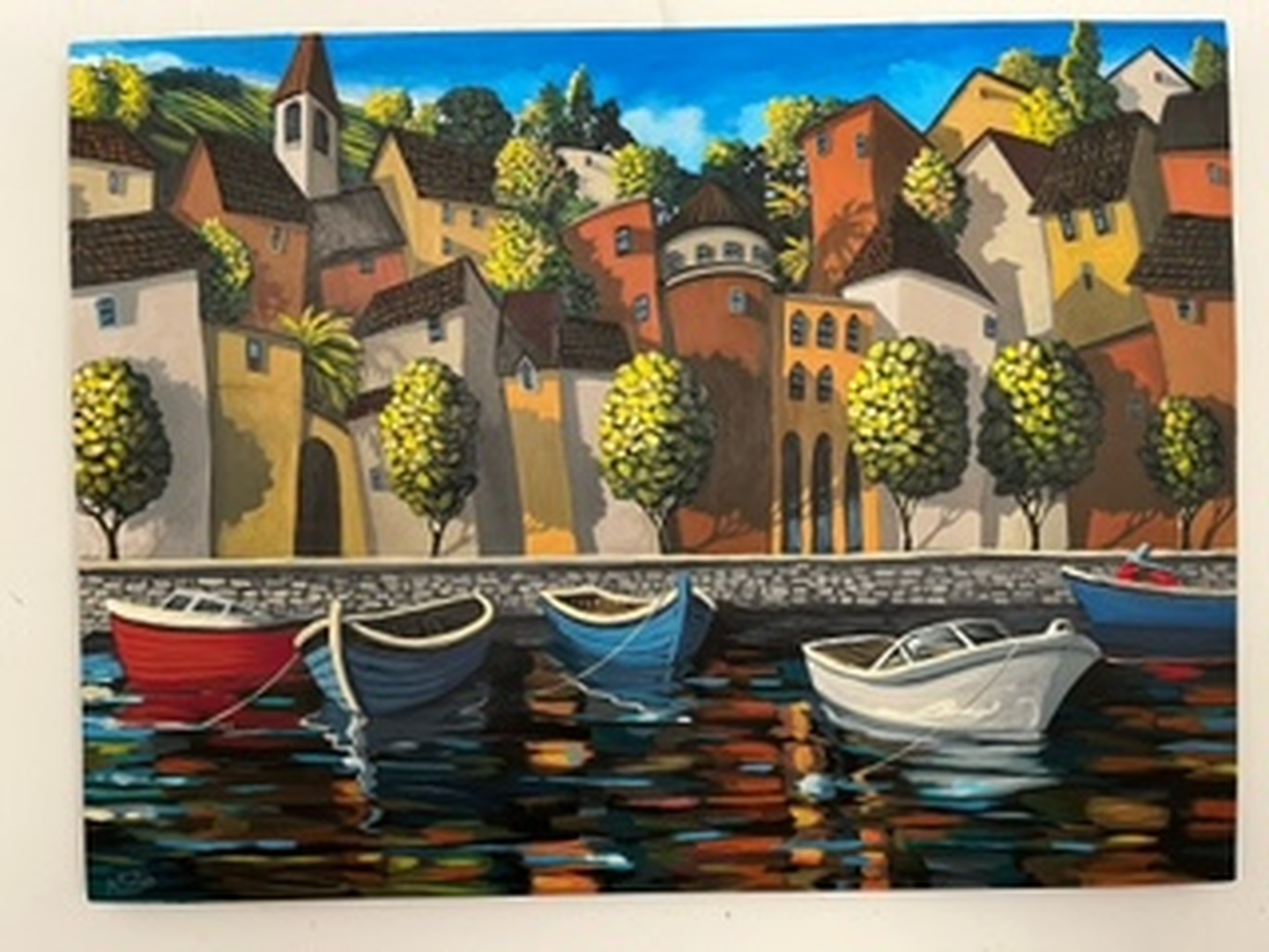 Seaside - 36 x 48 - Acrylic on Wood Panel - Freitas