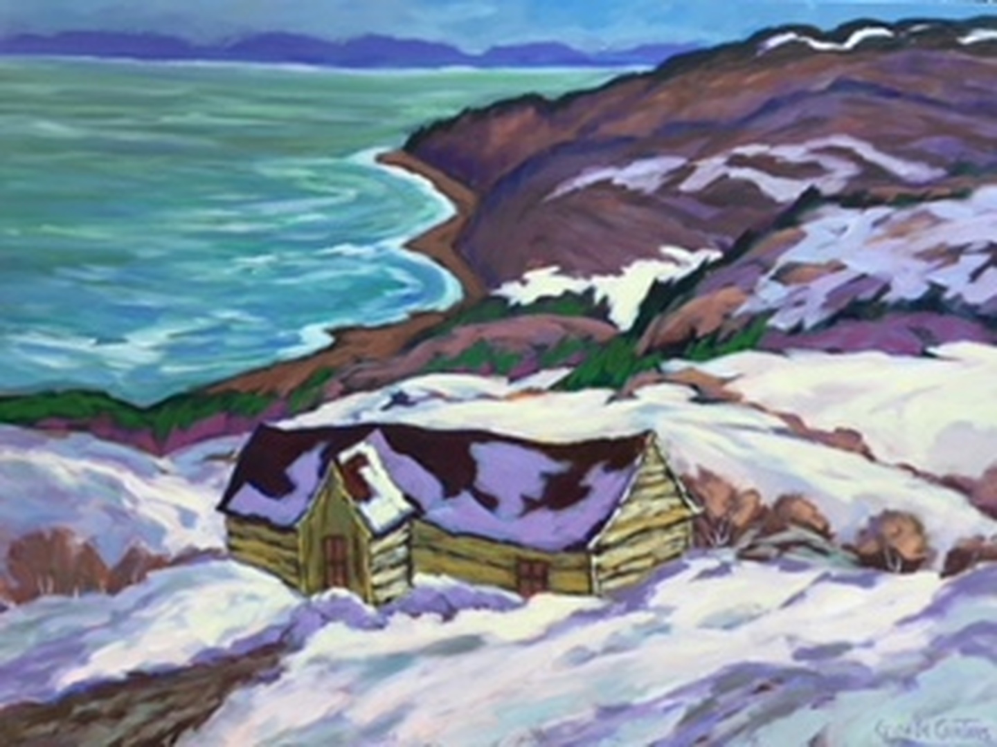 Winter in St-Irenee Charlevoix  30x40 Oil  $5,500