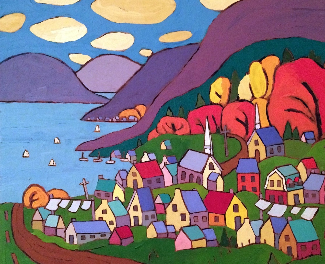 Baddeck, Cape Breton 16 x 20 in. acrylic on canvas. 201399