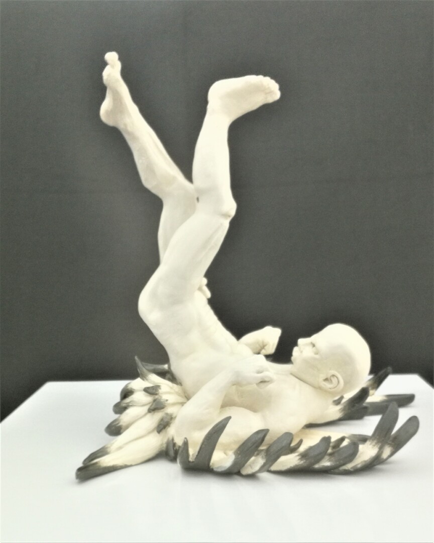 Fallen Angel XIV - Hand Sculpted Clay - Jane Garcia