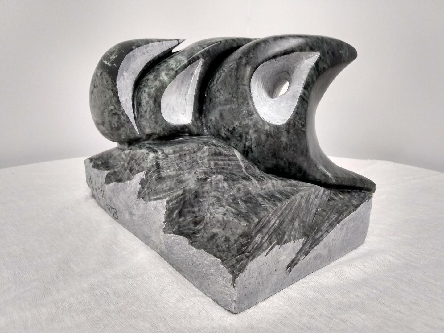 Midnight Crests - Soapstone Sculpture - Melissa Kempf